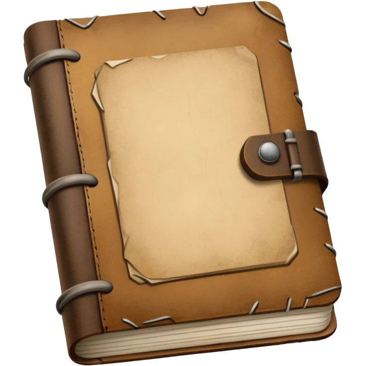 A beat up field notebook emoji