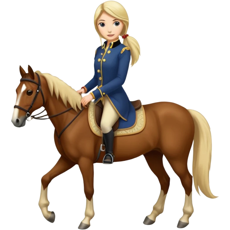 Woman with horses foot emoji