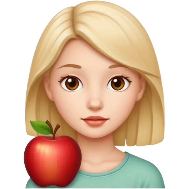 create the head okf the young pretty gitl in apple style emoji