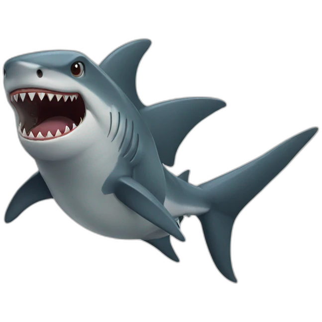 scary shark emoji