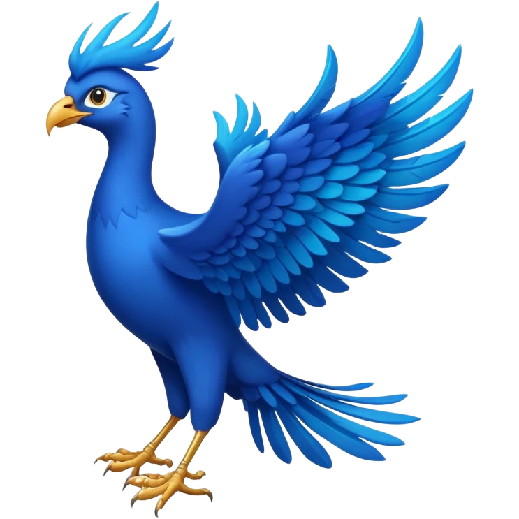 Blue phoenix bird emoji