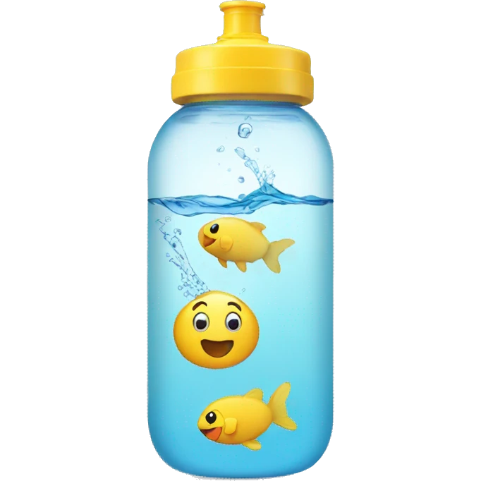 Phone in water bottle emoji