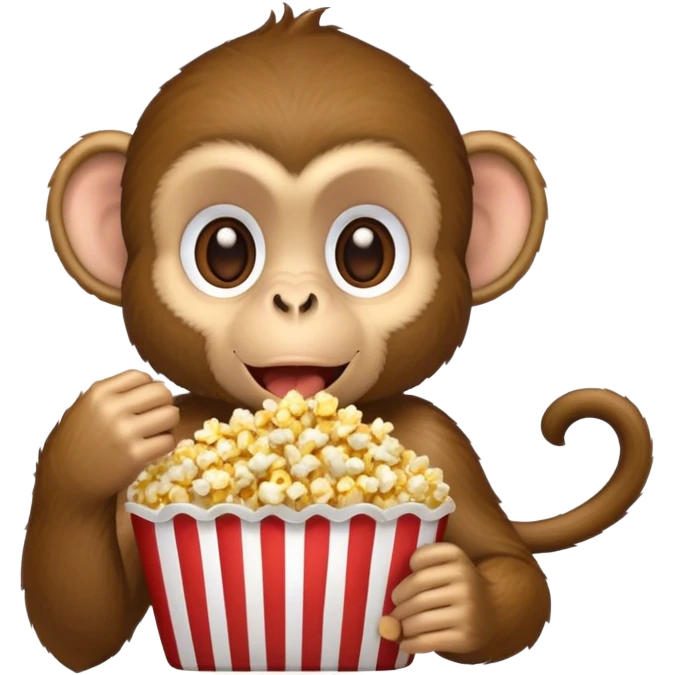 monkey eating popcorn emoji