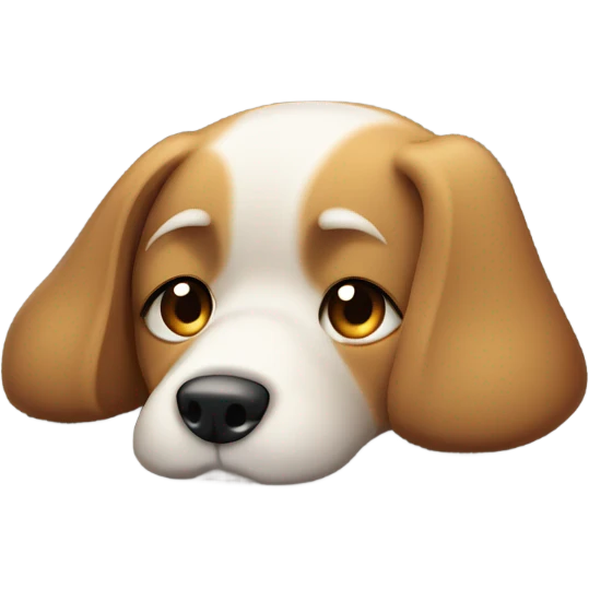 A sick dog  emoji