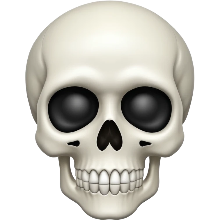 Skull with a the silent emoji emoji