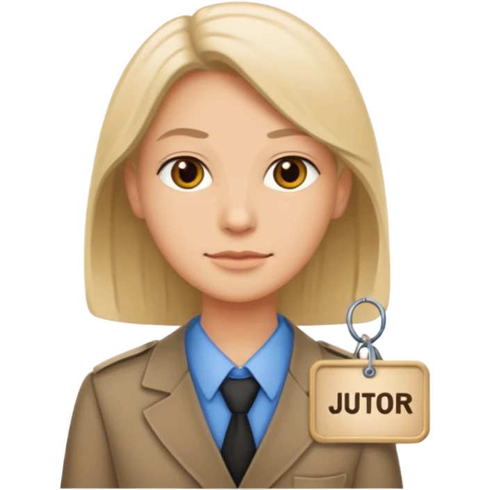 civilian juror with nametag emoji