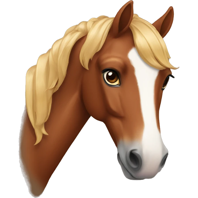 a chestnut horse emoji