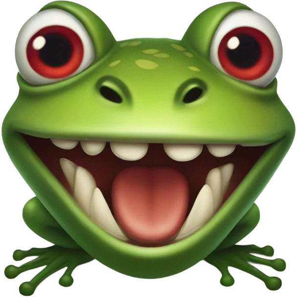 Evil laughing frog  emoji