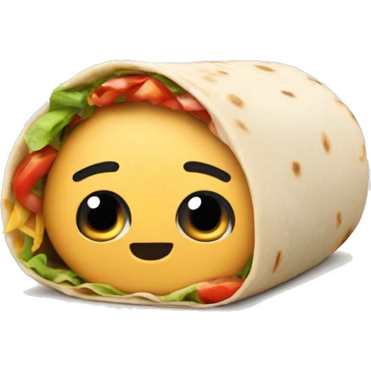 burrito with face and dreads emoji