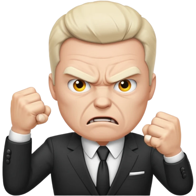 very angry male boss in suit emoji