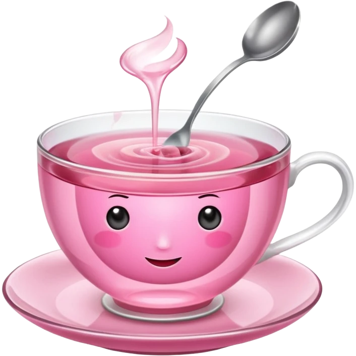 pink tea with a spoon emoji