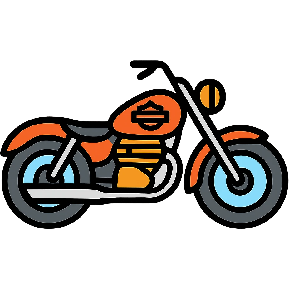 Harley-Davidson classic motorcycle emoji