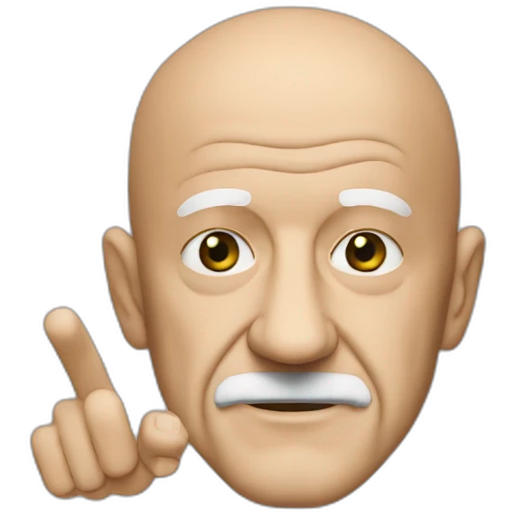 mike ehrmantraut with a finger emoji