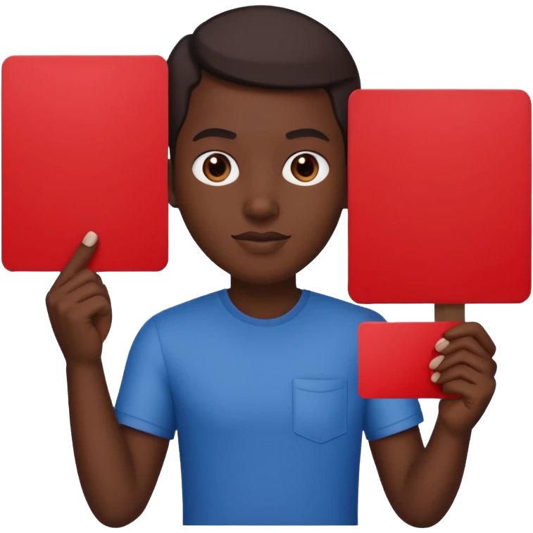 Eloji 🙂un carton rouge dans la main  emoji