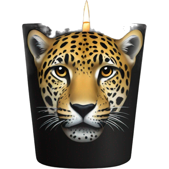 jaguar print candle- dark  emoji
