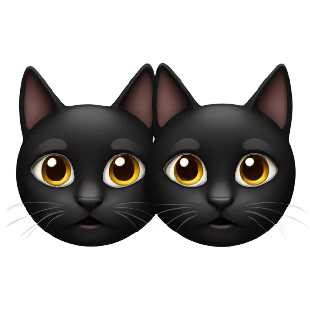 two black cats  emoji