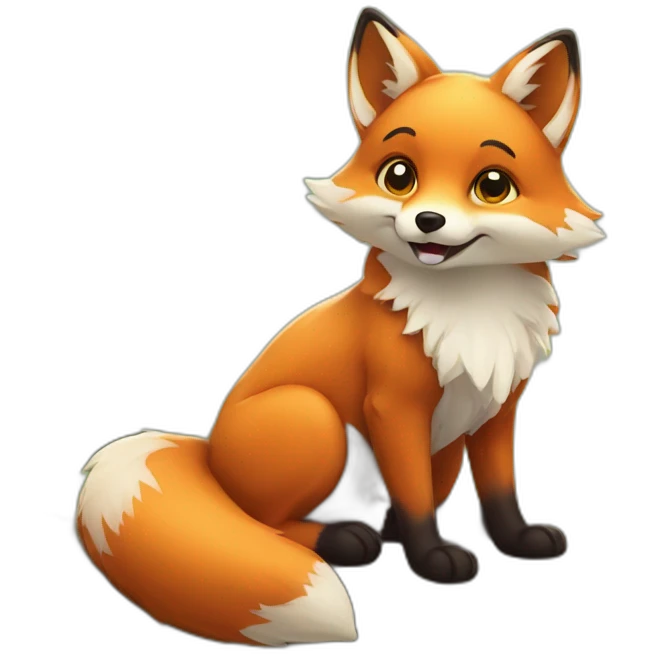 cutest lovable fox in nature emoji