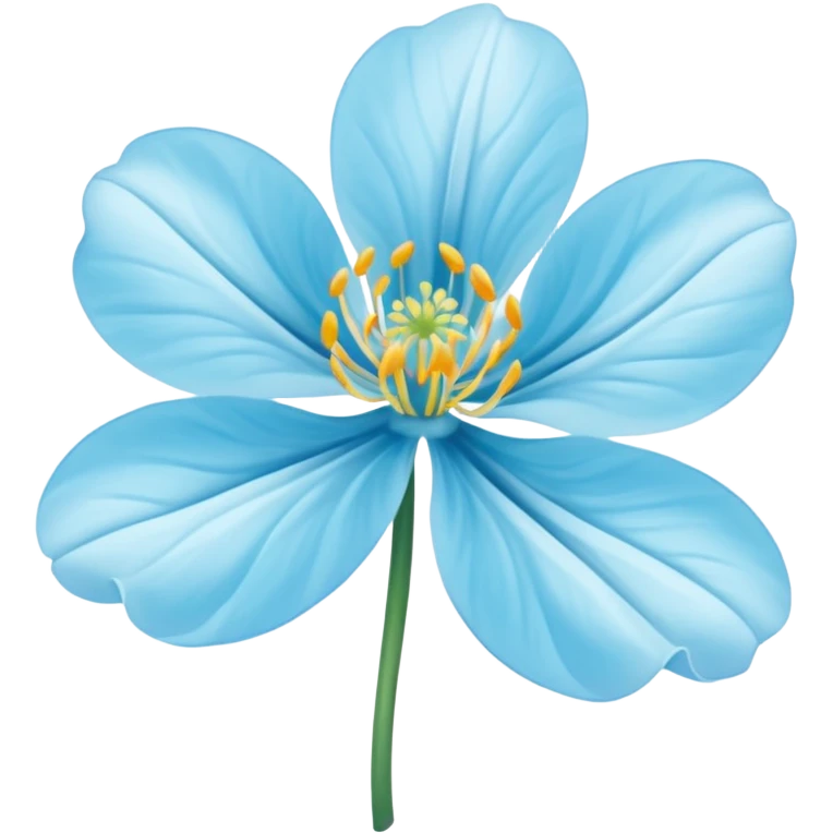 Flor del pensamiento celeste emoji