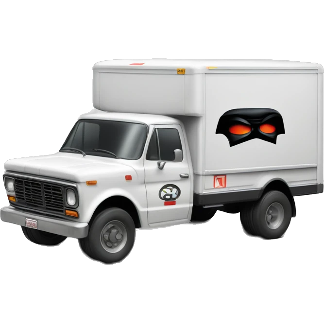 1976 very long mail delivery truck Darth Vader truck  emoji