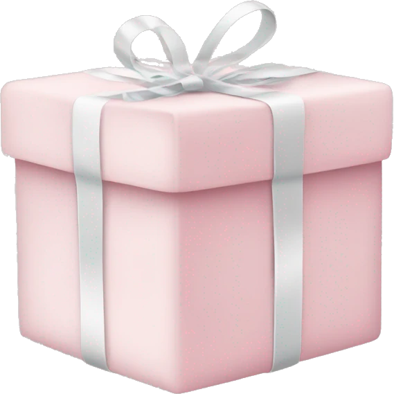 Light pink Christmas gifts under a white Christmas tree  emoji