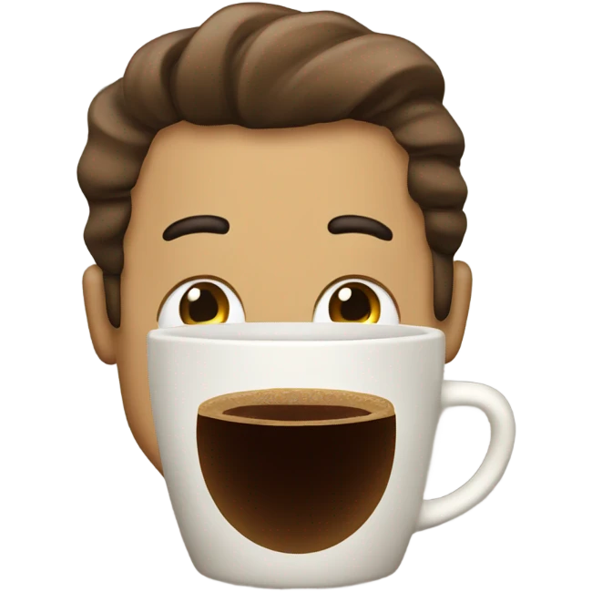 Impatient coffee emoji