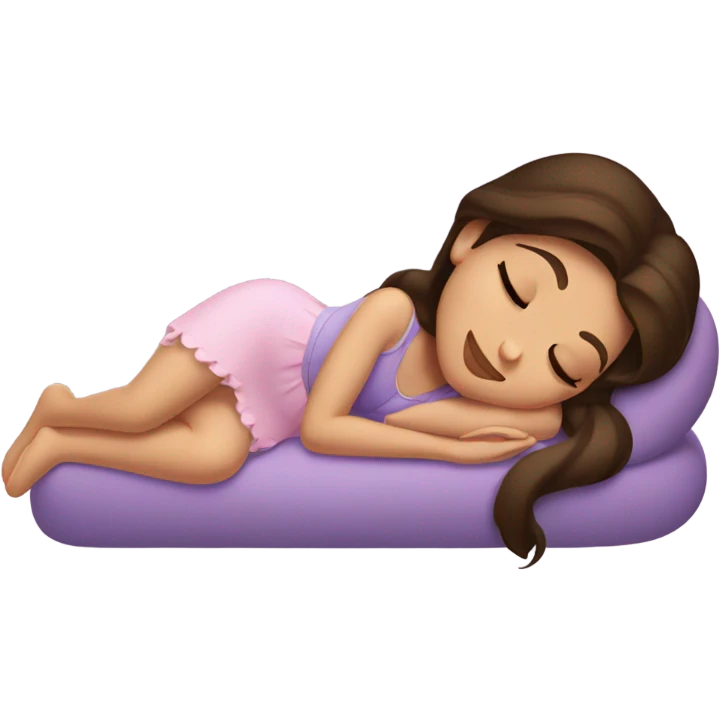 Sleeping brunette beauty Disney emoji