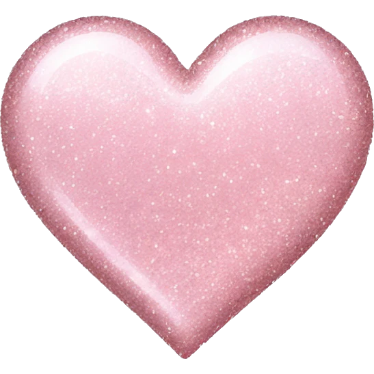 Pale pink glitter heart emoji