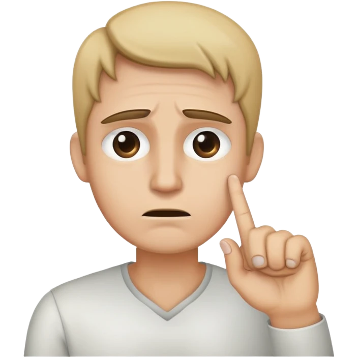 Смайлик поставляются палец к виски как будто хочет самоубиться  emoji