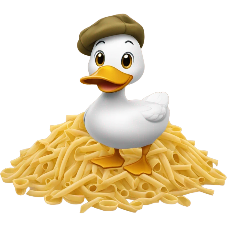 Duck and pasta emoji