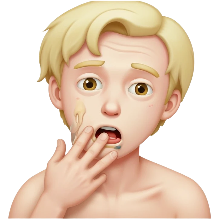 Man choking himself  emoji