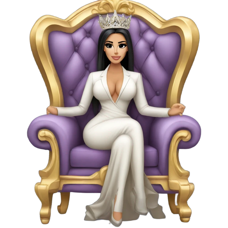 kim kardashian on a throne emoji