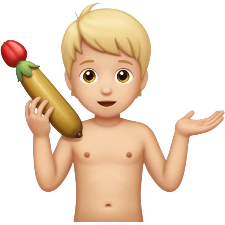 Enfant nue avec un gros penis emoji