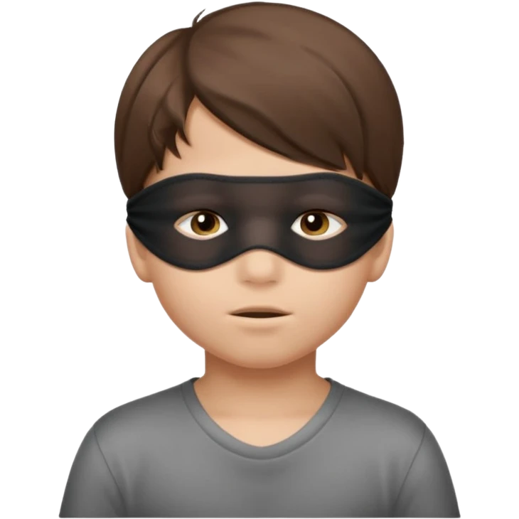 emoji of a boy child with blindfold covering eyes emoji