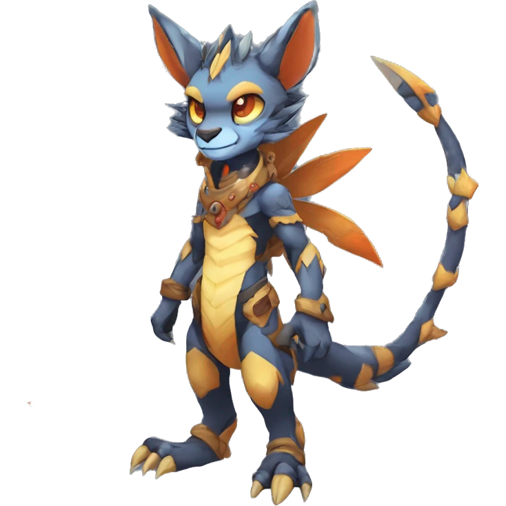 Anthro kawaii cool edgy Vernid-WickerBeast-Protogen-Primagen-Fakémon Full Body emoji