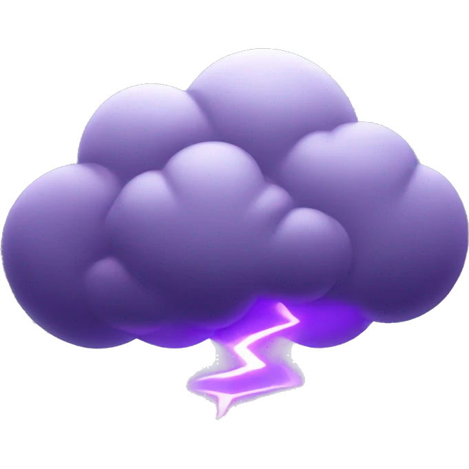 Storm clouds with Purple lighting  emoji