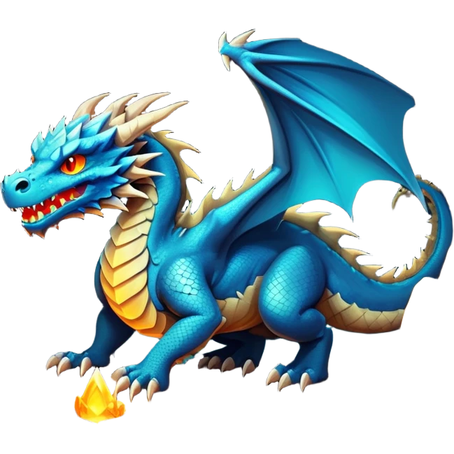 generate realistic detailed gragon in cave inside view emoji