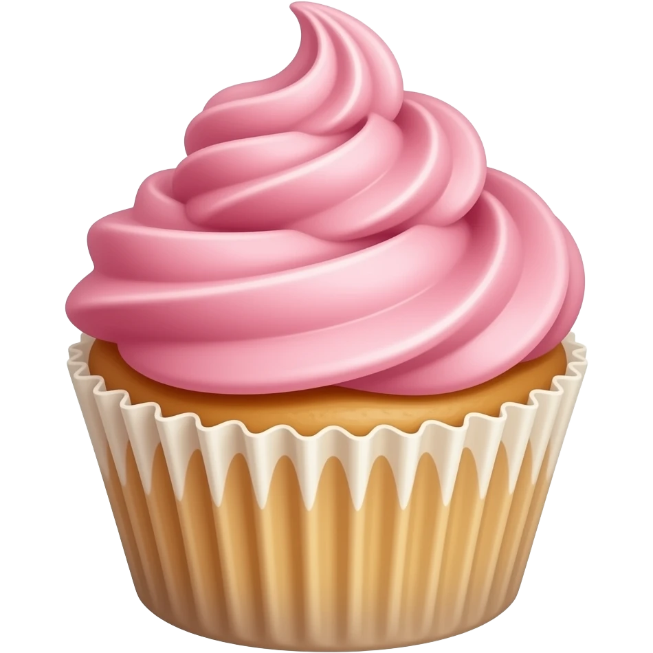 Cupcake with pink icing emoji