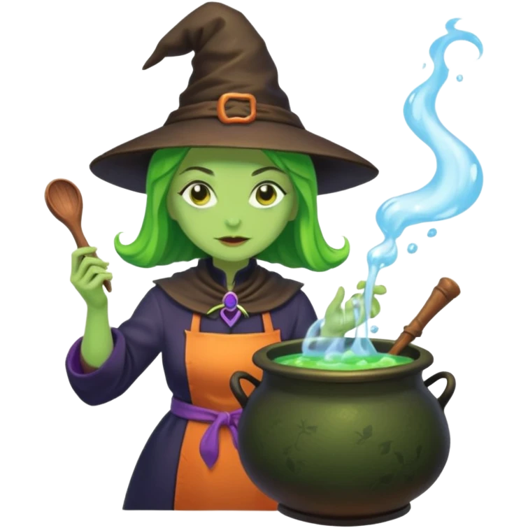 green witch cooking potion emoji