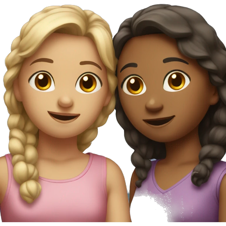 three supportive girl emoji