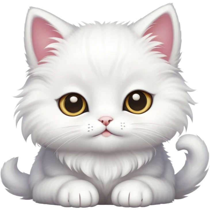 white cat sending hugs emoji