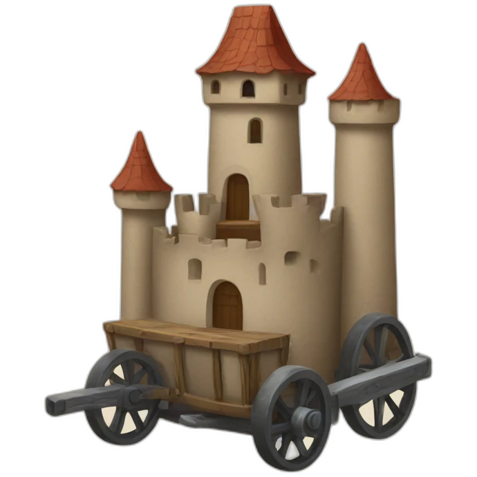 un castillo con ruedas emoji