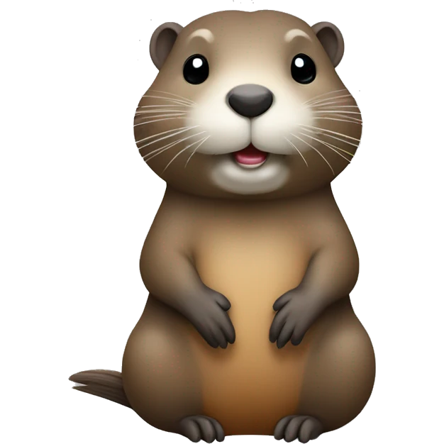 Cute Nutria animal emoji