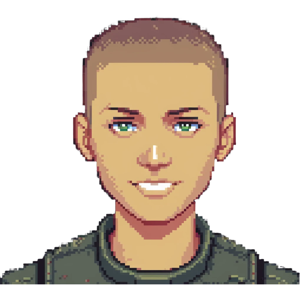 Rafe Cameron from Outer Banks, buzz cut, smirking emoji