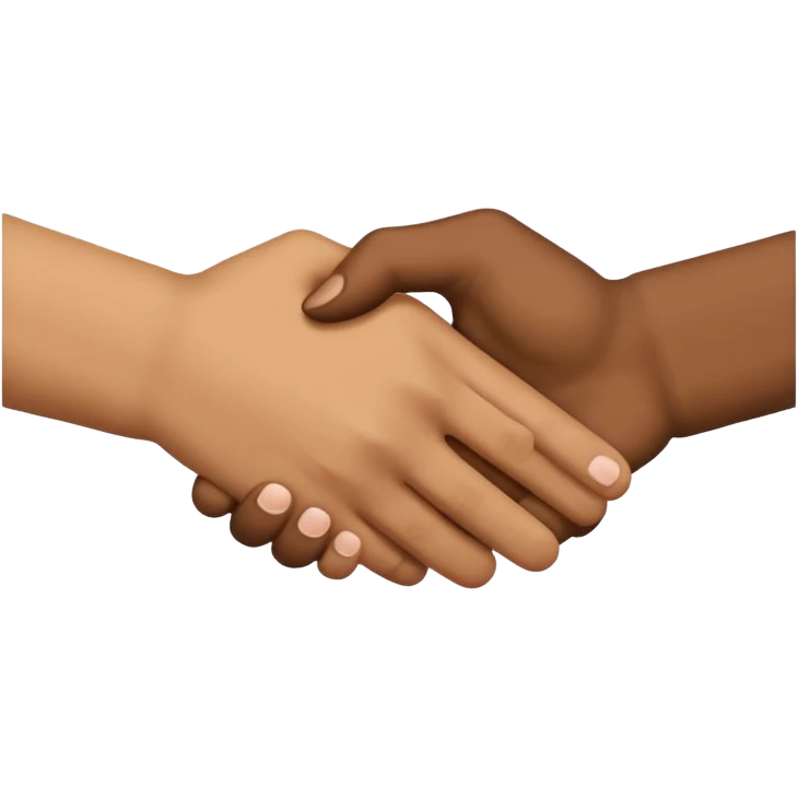 hand shake different color skin emoji
