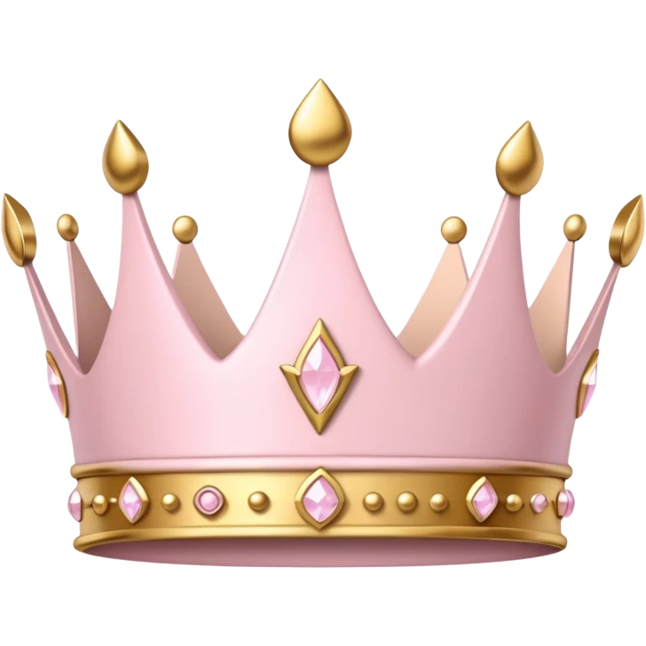 Preppy light pink crown emoji