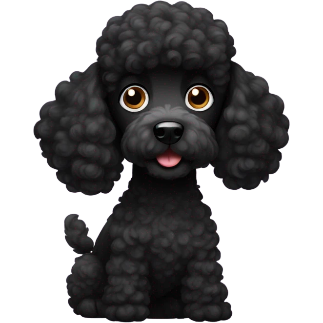 a black poodle dog emoji