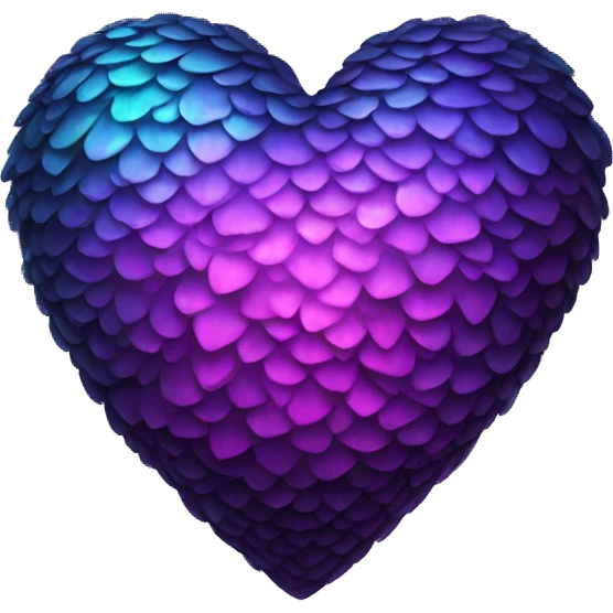 dark warm iridescent SCALE heart emoji
