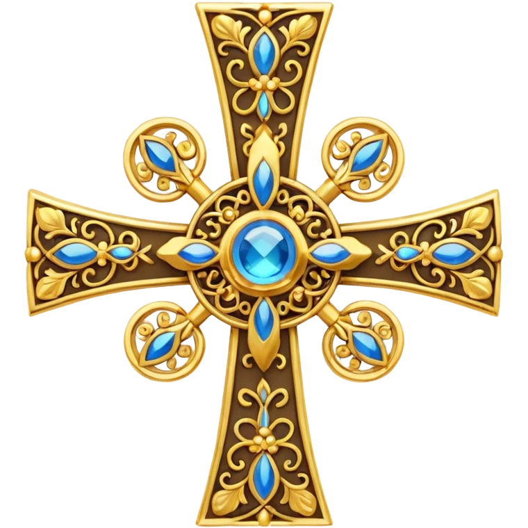 Eastern Orthodox cross. Transparent bakgrund. emoji