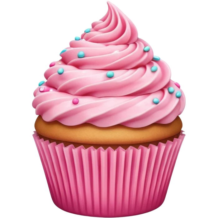 Cupcake with pink icing emoji