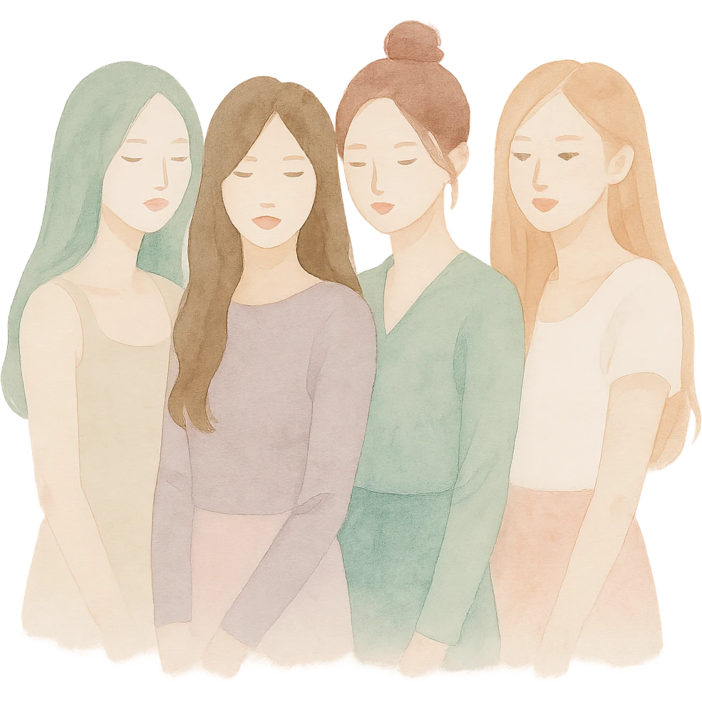 Blackpink K-pop girl group four members soft and artistic emoji